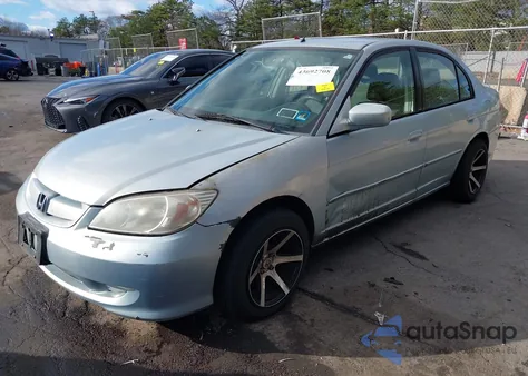 2005 Honda Civic Hybrid from USA, damaged, VIN JHMES96605S024941